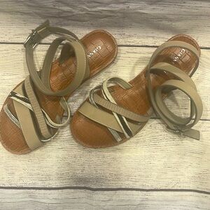 GIANNI BINI (SAFFARI) Zebra Cross strap SANDAL